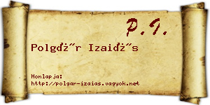 Polgár Izaiás névjegykártya
